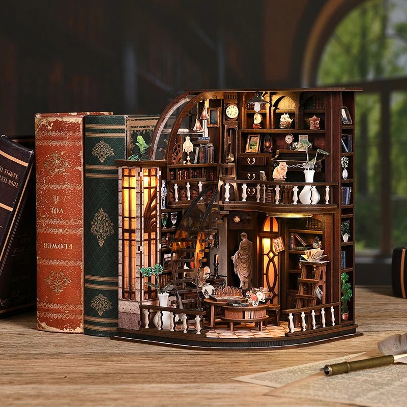 Bacchus Bookstore - DIY Miniature Dollhouse Kit - TryNooki
