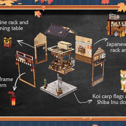 Choshi no Shitamachi - DIY Japanese Book Nook Kit - TryNooki