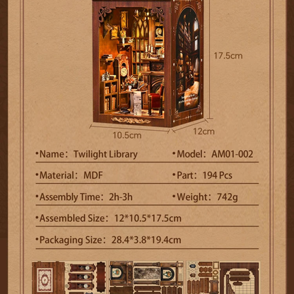 TWILIGHT LIBRARY - DIY Book Nook Kit - TryNooki