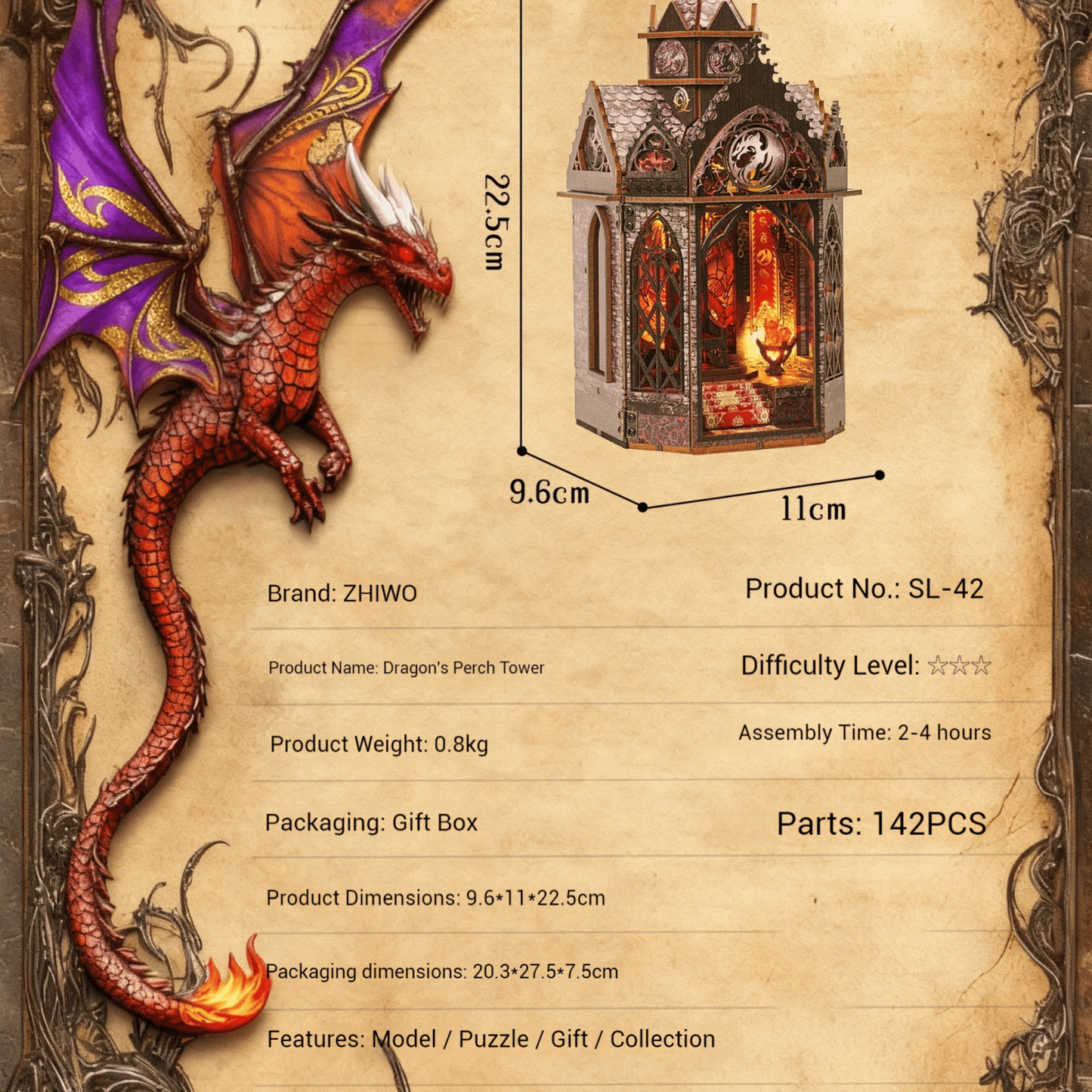 Spire Of The Wyrm - DIY Miniature World Kit - TryNooki
