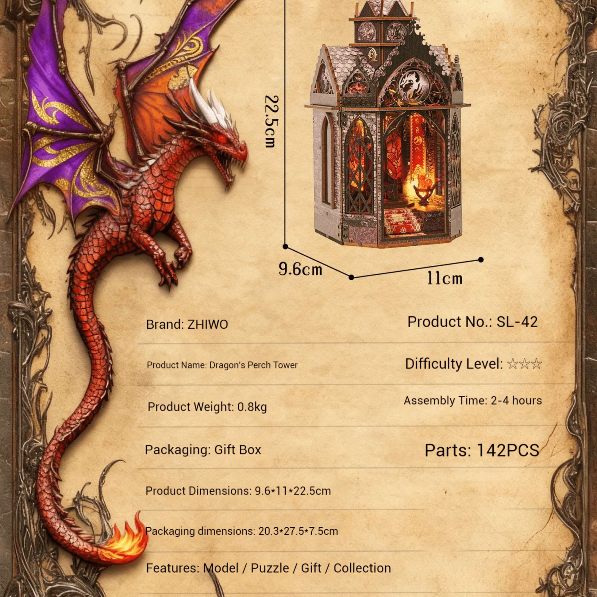 Spire Of The Wyrm - DIY Miniature World Kit - TryNooki