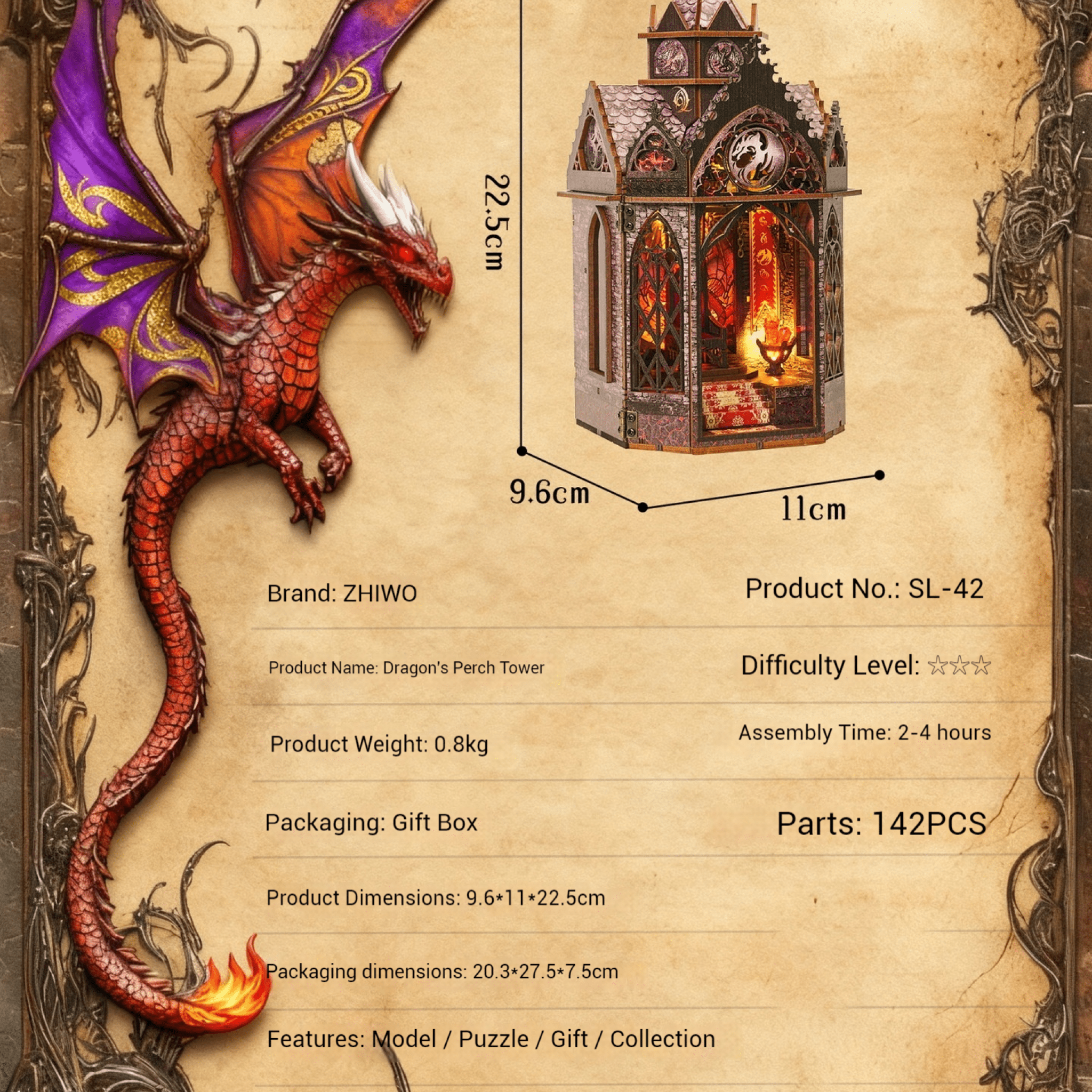 Spire Of The Wyrm - DIY Miniature World Kit - NookFan