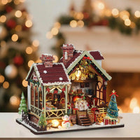 Christmas Night Warm House - Miniature World Kit - NookFan