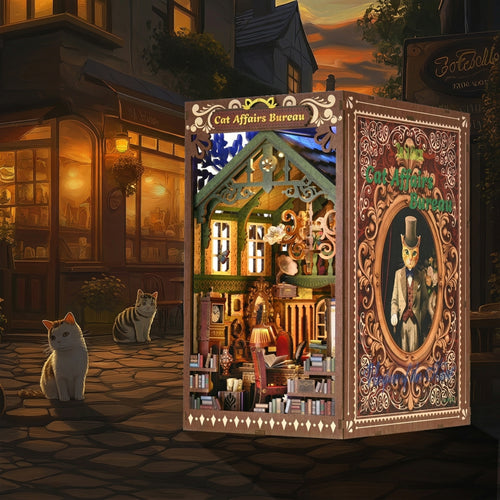 Cat Affairs Bureau - Book Nook Kit - TryNooki
