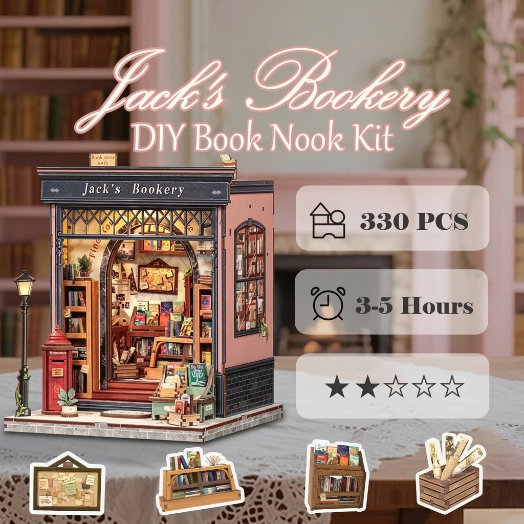 Jack's Bookery - DIY Book Nook Kit - TryNooki