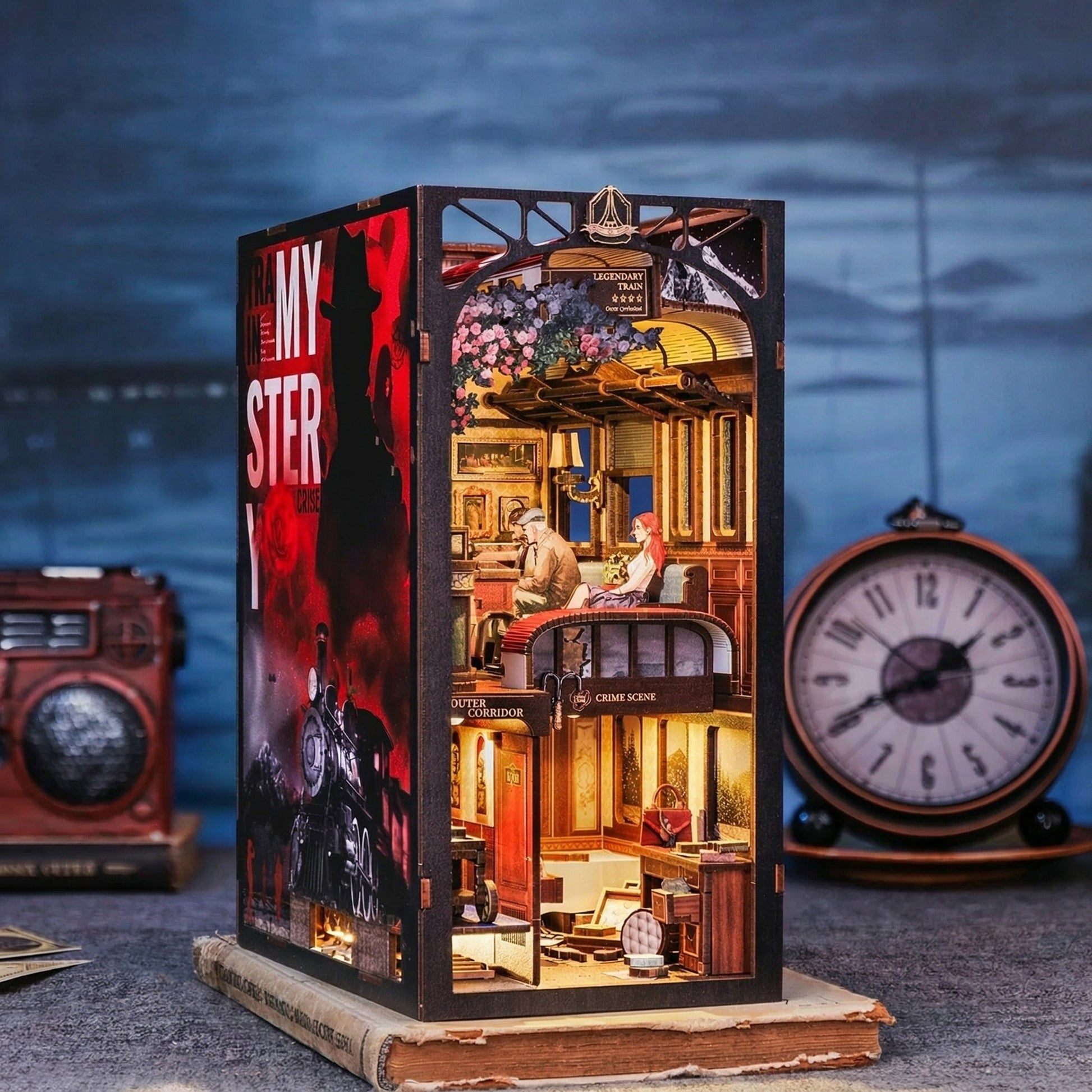 Detective Train Mystery - DIY Book Nook Kit - TryNooki