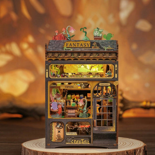 Fantasy Plant Shop - DIY Wooden Book Nook Kit - TryNooki