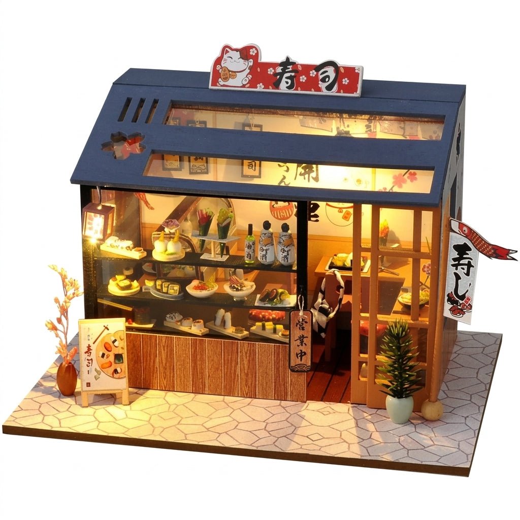 Sushi Shop - DIY Miniature World Kit - NookFan